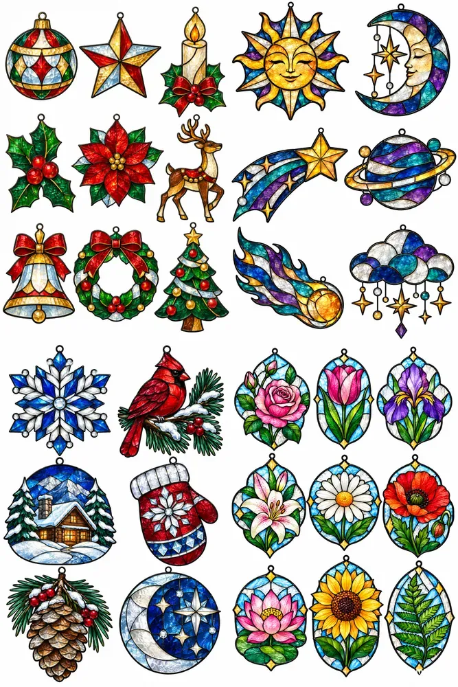 Stained Glass Suncatcher Sheets