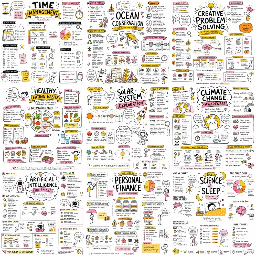 Handdrawn Sketchnote Infographics