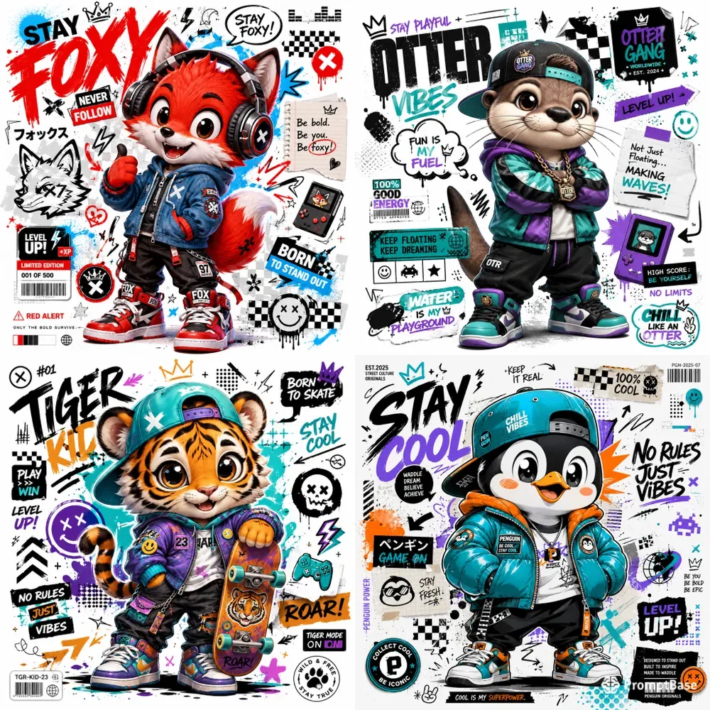 Urban Mascot Street Posters
