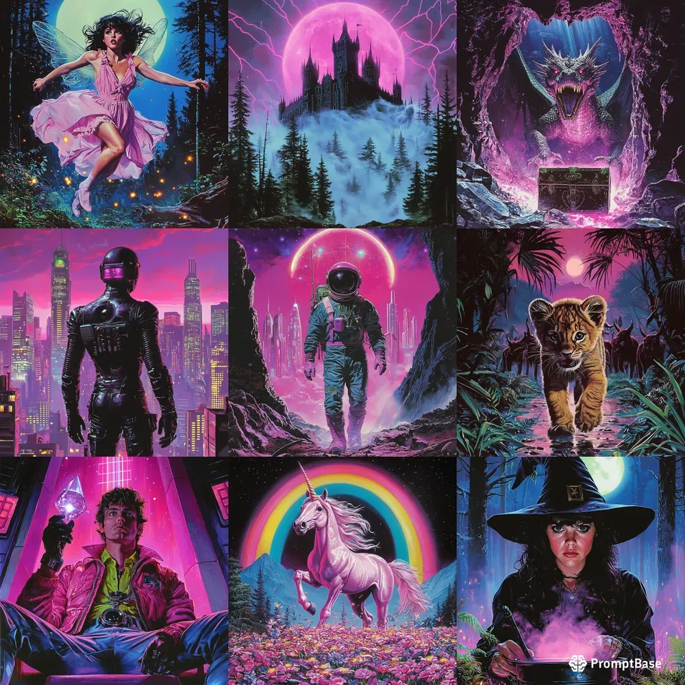 Vibrant 80s Cover Designs