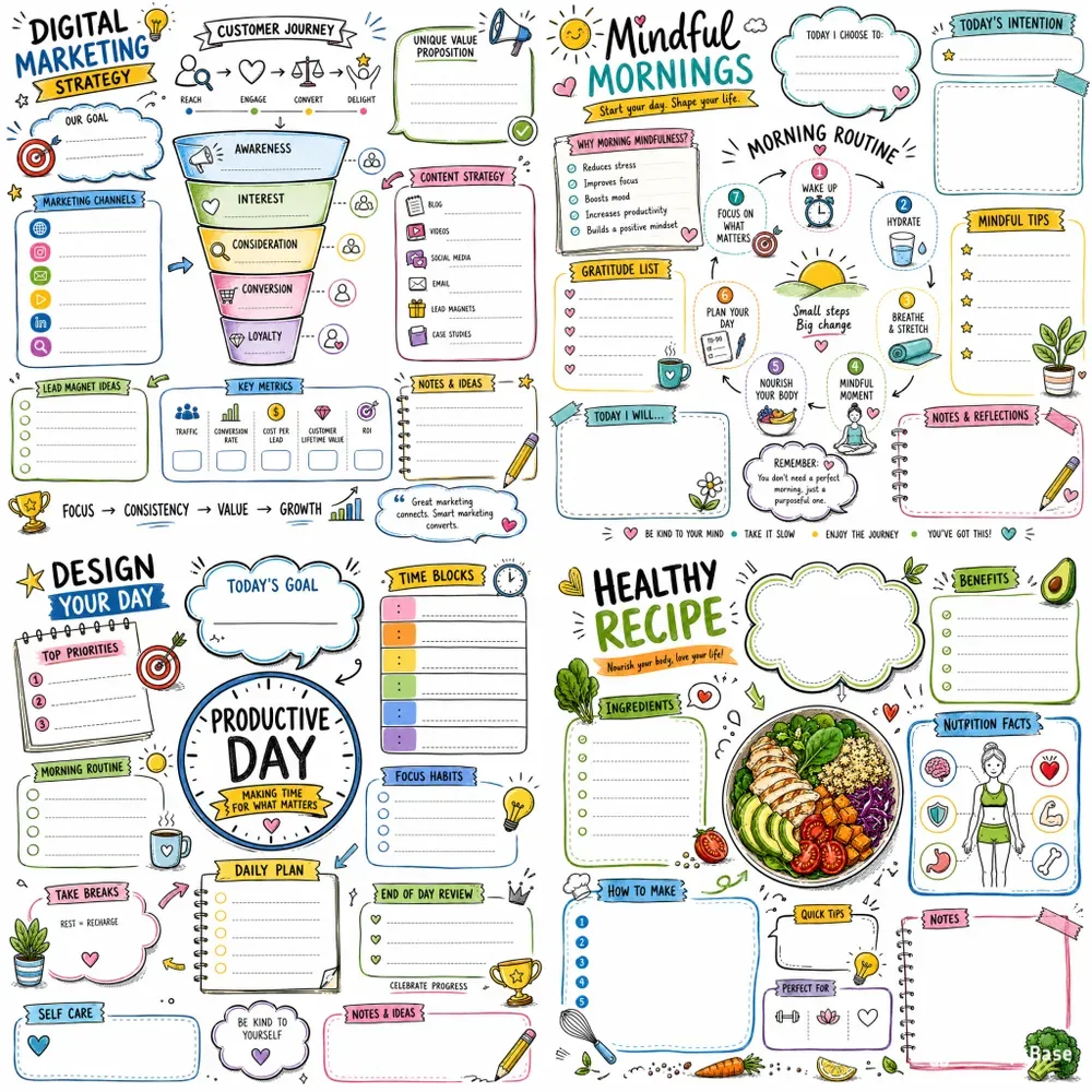 Premium Sketchnote Doodle Infographics