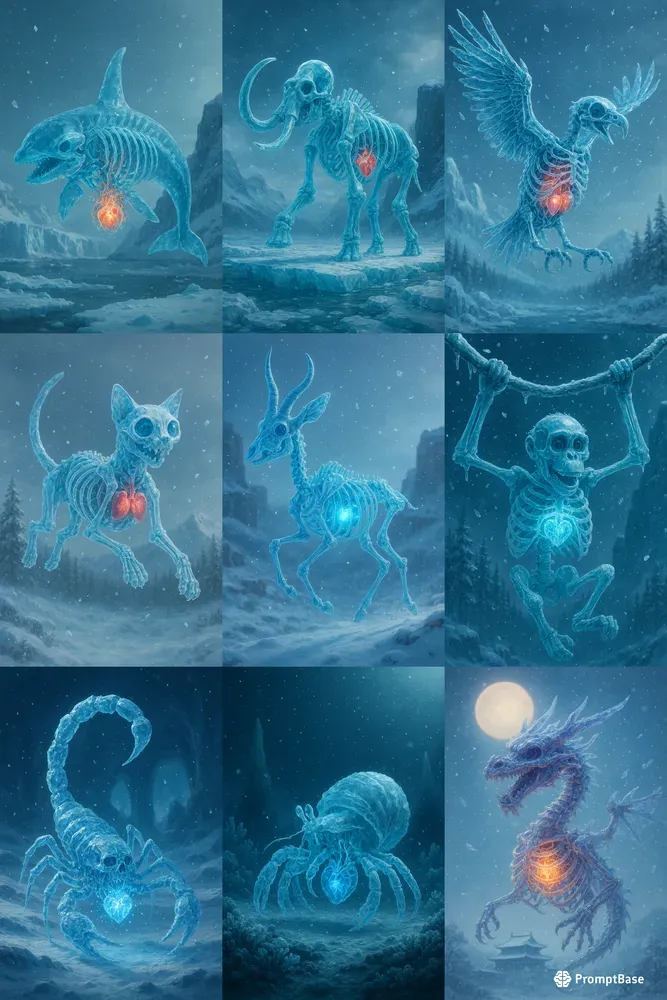 Icy Skeleton Creatures