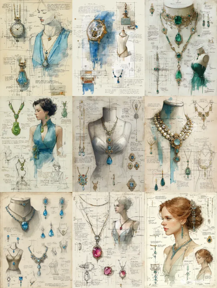 Vintage Luxe Jewelry Concept Art