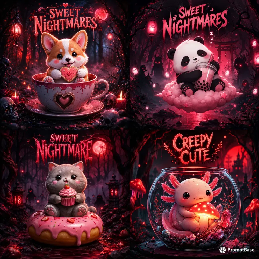 Cute Kawaii Meets Dark Horrors
