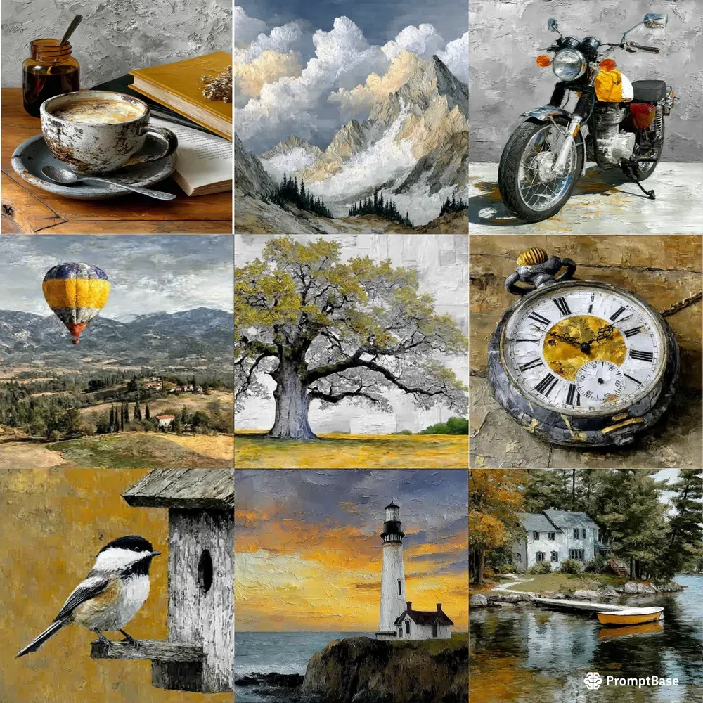 Oil Painterly Impasto Realisms