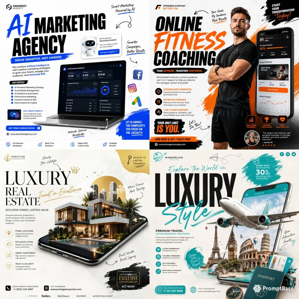 Bold Editorial Social Media Marketing