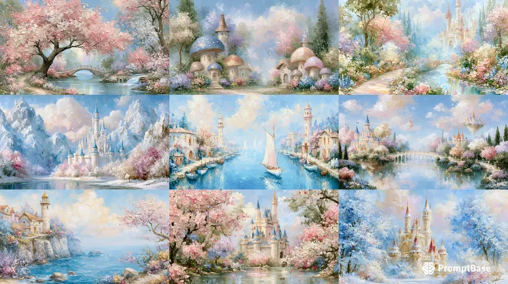 Fairytale Dreamy Landscape Frame Tv Art