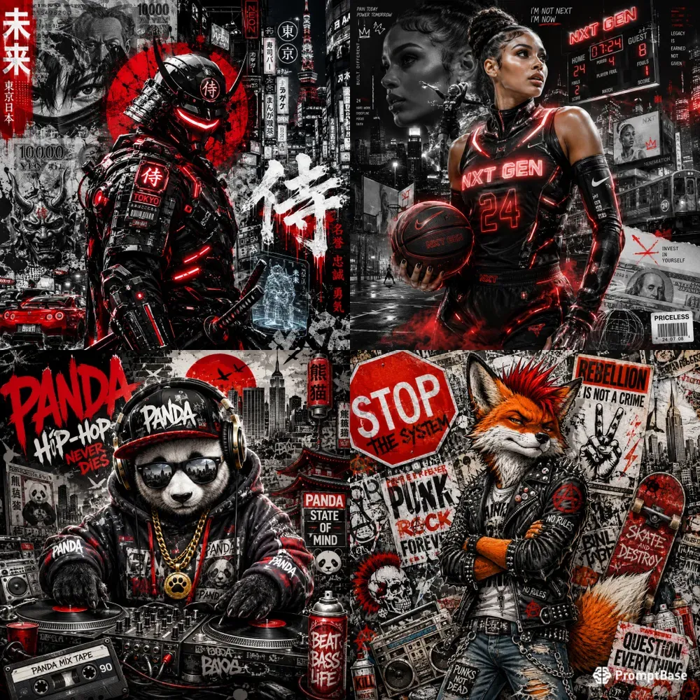 Urban Chaos Collage Generator
