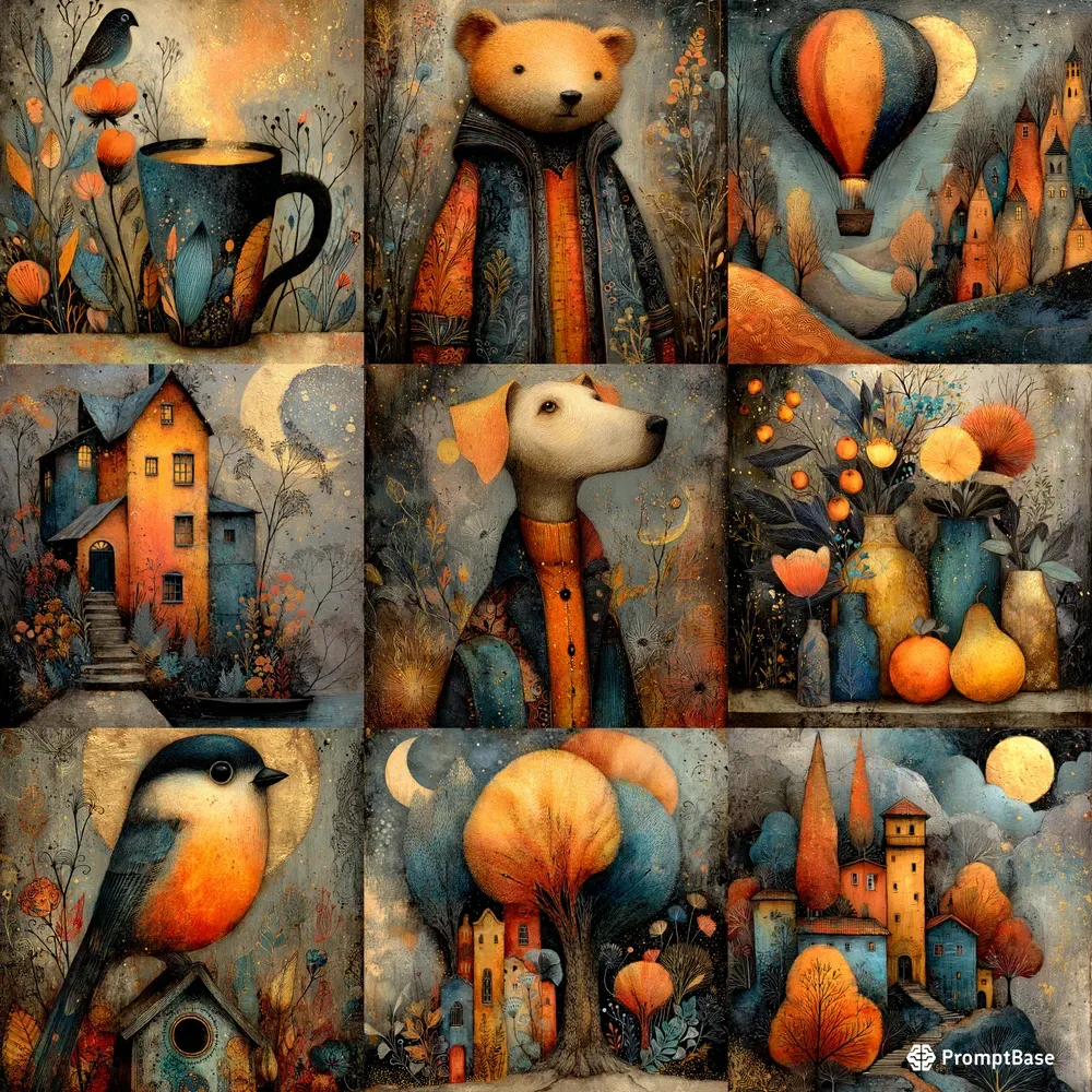 Folk Storybook Mixed Media Fables