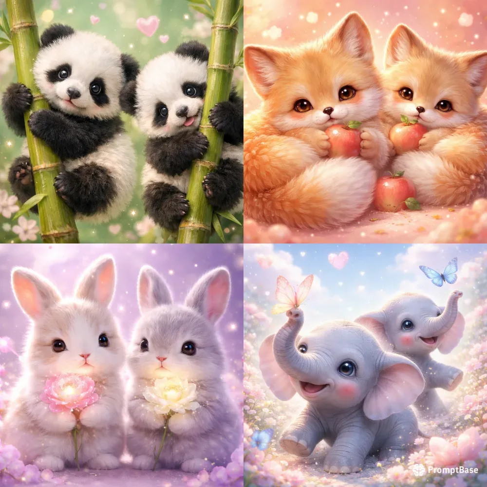 Dreamy Cute Animal Fantasy Art