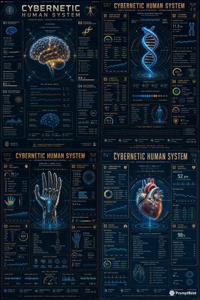 Cybernetic Blueprint Infographic Generator
