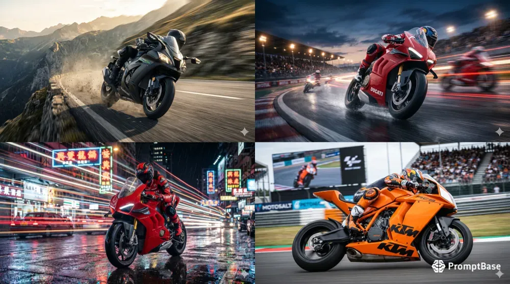Superbike Racing Cinematic Shots