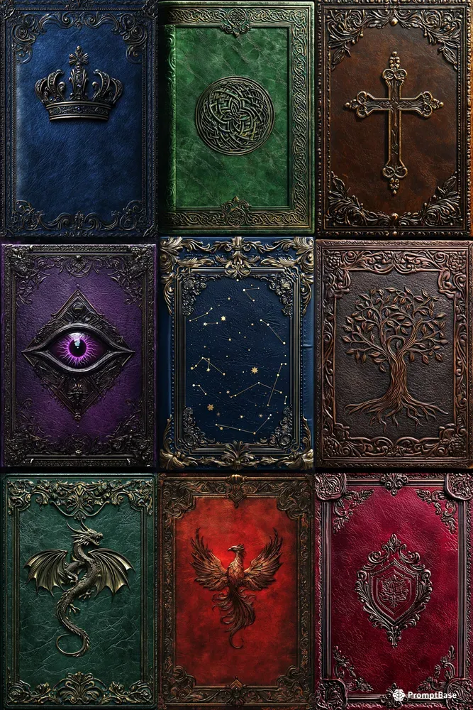 Embossed Leather Book Covers