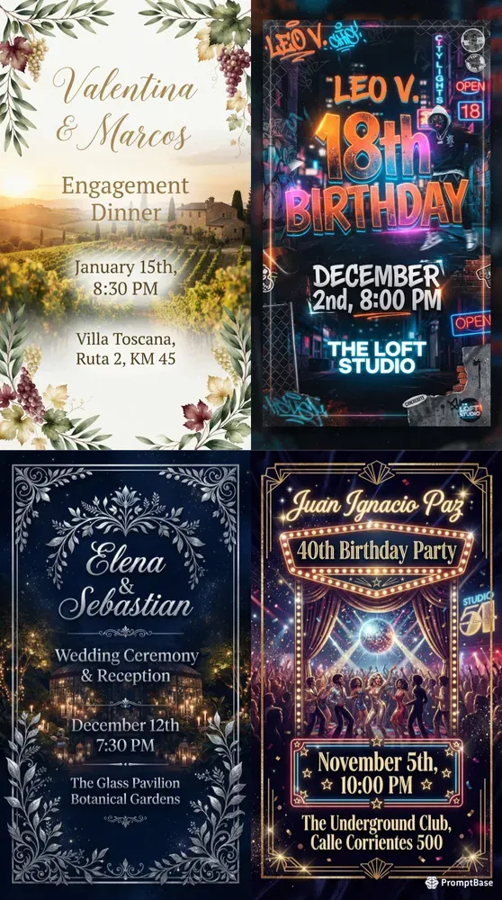 Vertical Event Invitation Generator