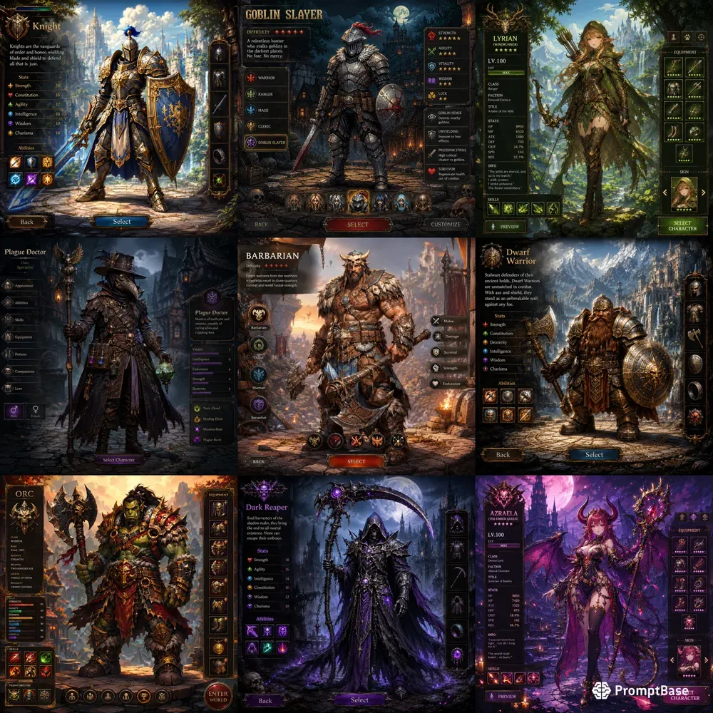 Collectible Game Characters DnD Mmo RPGs