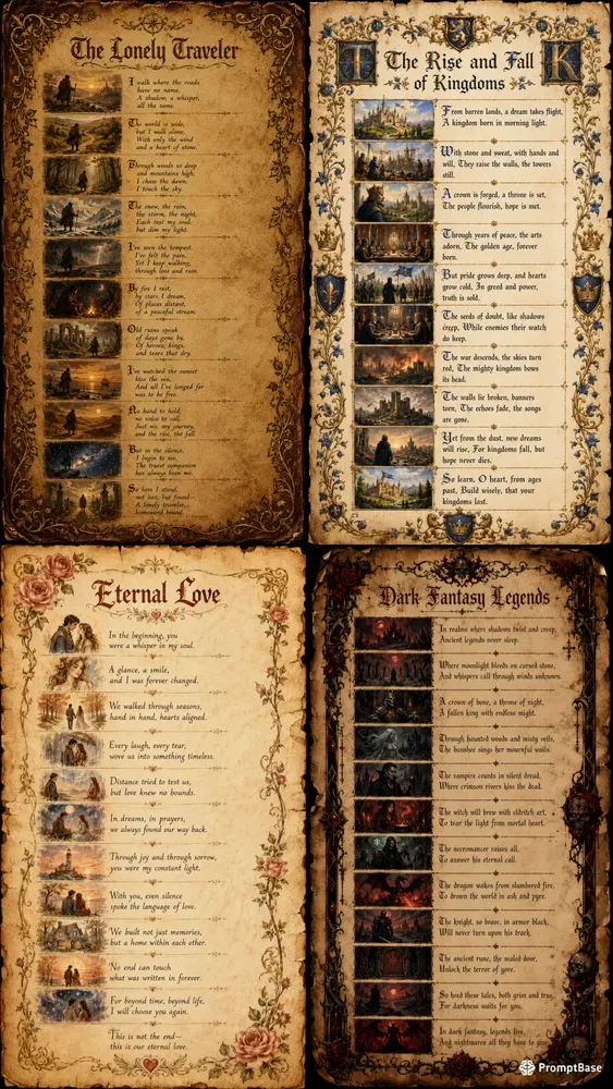 Illustrated Poem Pages