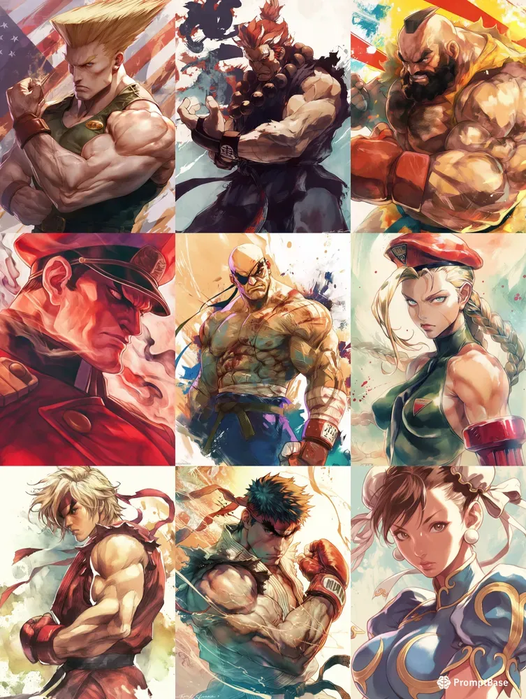Anime Manga Street Fighter Characters