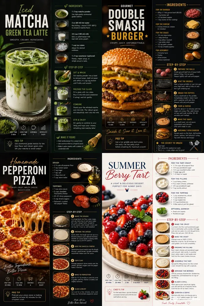 Culinary Recipe Posters