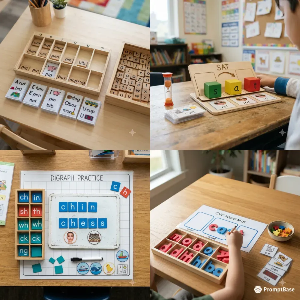 Phonics Manipulative Station Builders
