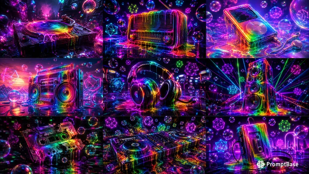 Psychedelic Neon Pop Art
