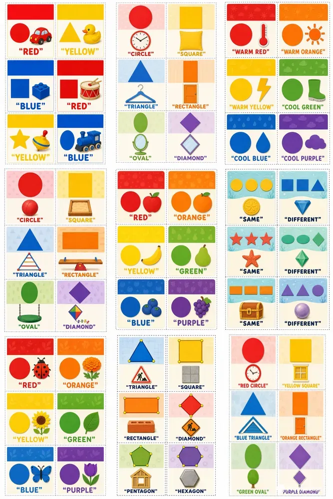 Preschool Colors And Shapes Printables