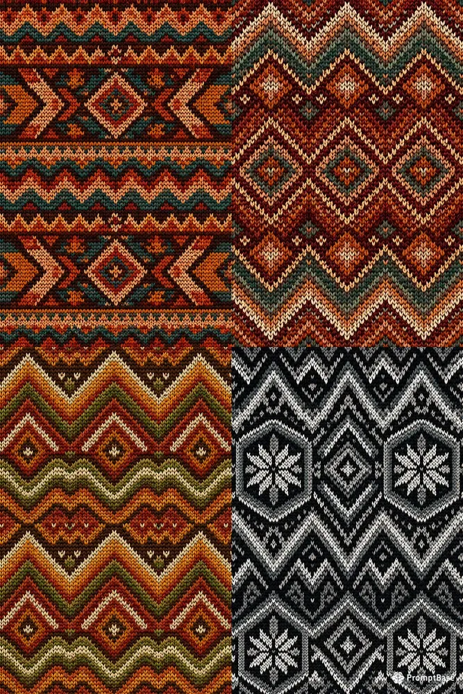Retro Nordic Knitted Patterns