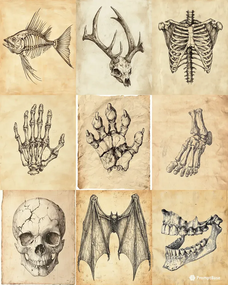 Fractured Anatomy Vintage Sketches