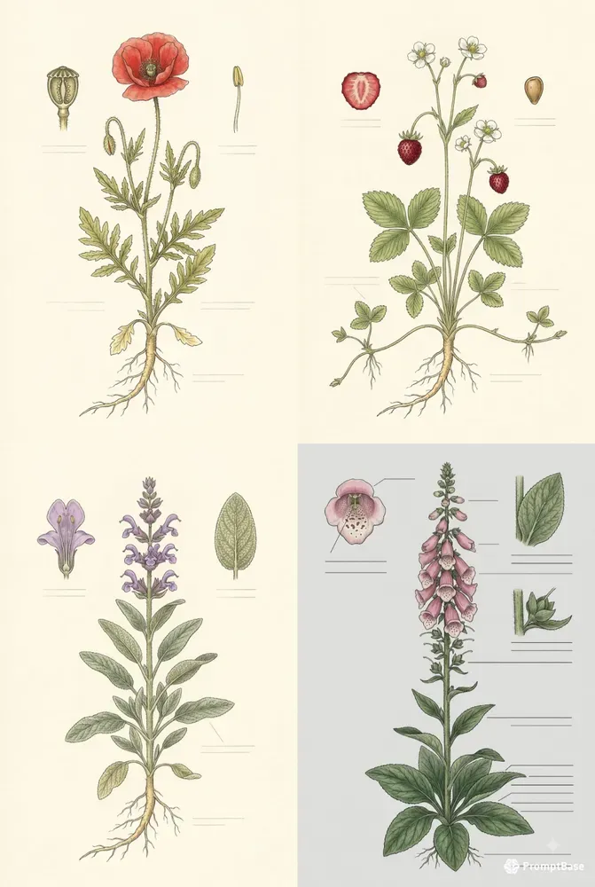 Scientific Botanical Plate Illustrations