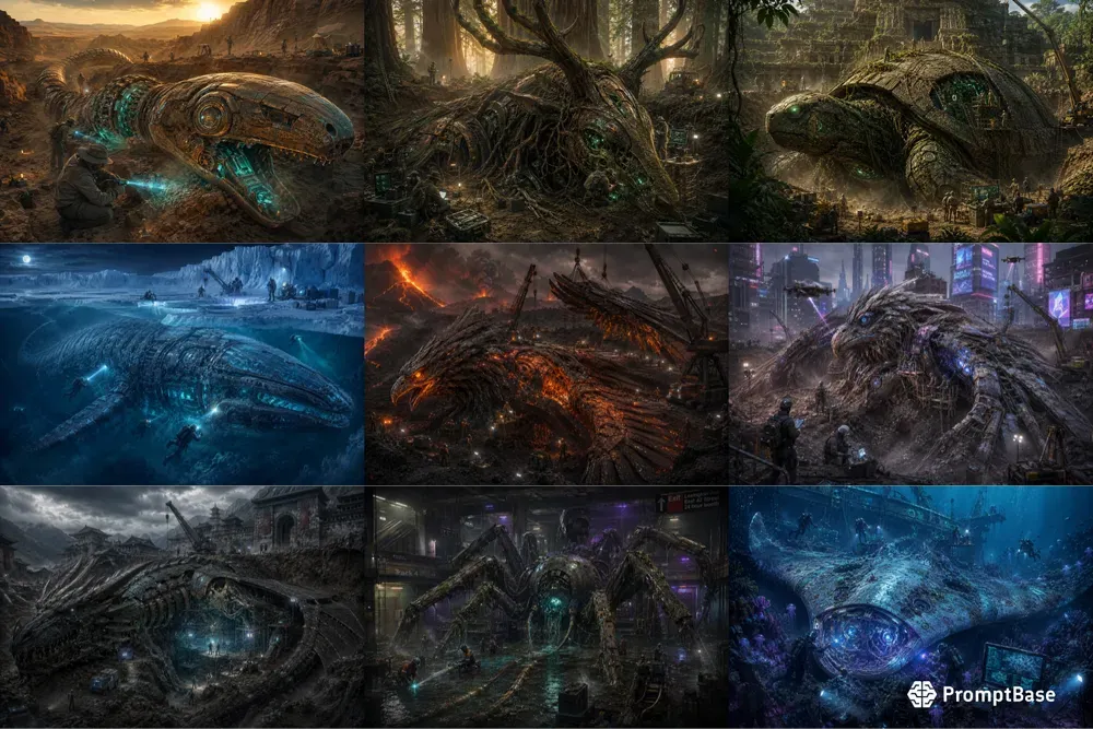 Neon Fossil Future Generator