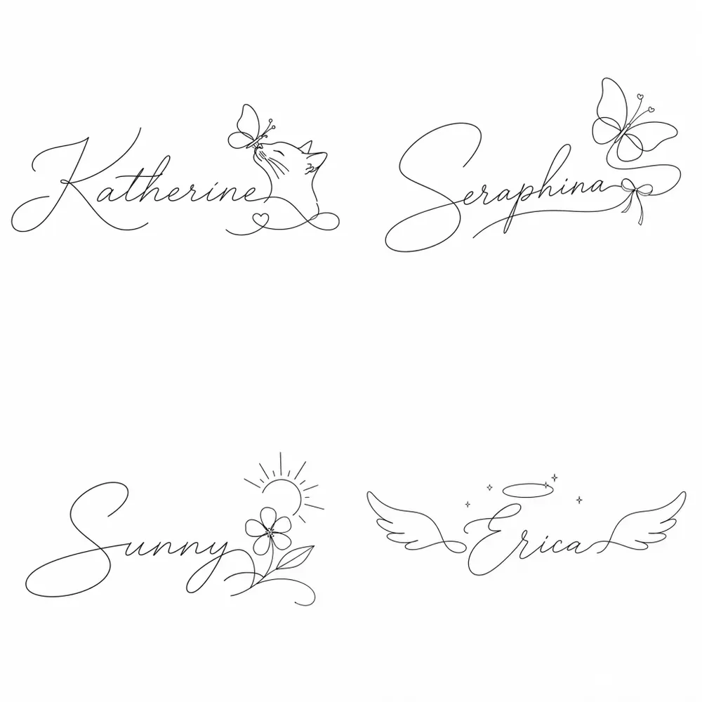 Signature Logo Line Creative Minimal Art