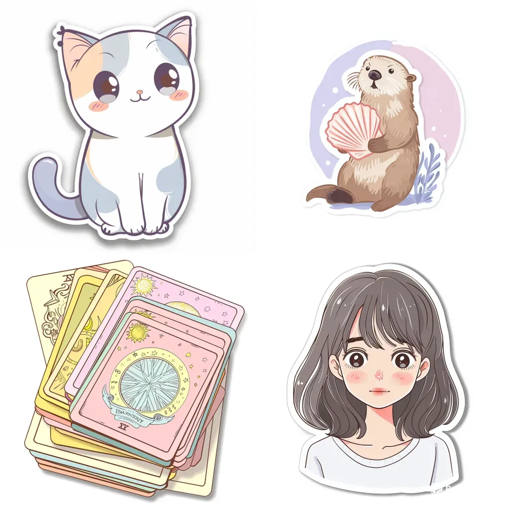 Cute Kawaii Digital Stickers