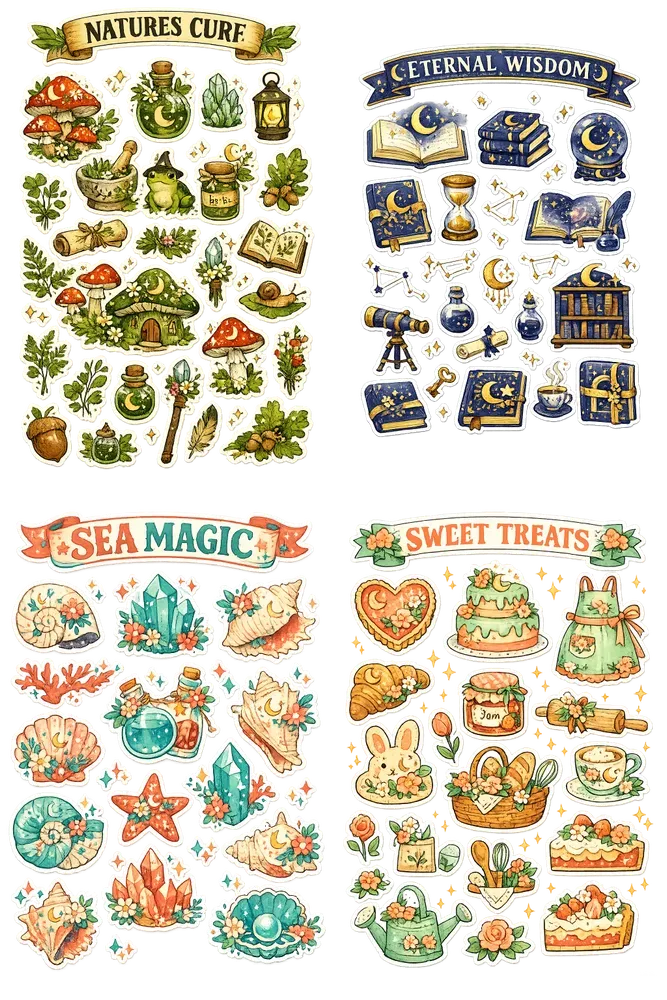 Professional Boutique Sticker Sheets