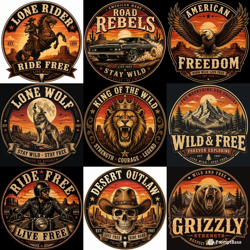Vintage Western Badges