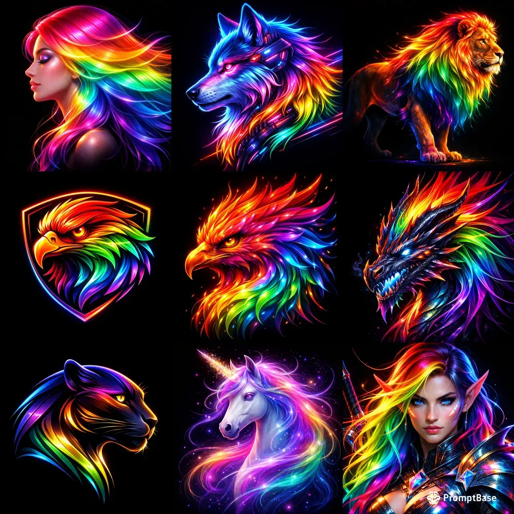 Neon Spectrum Portrait Generator