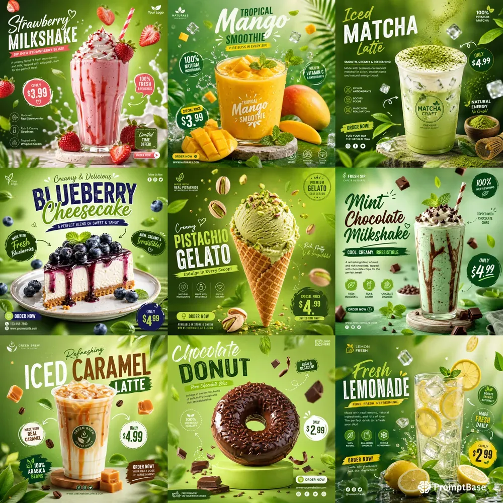 Modern Food Ad Poster Generator