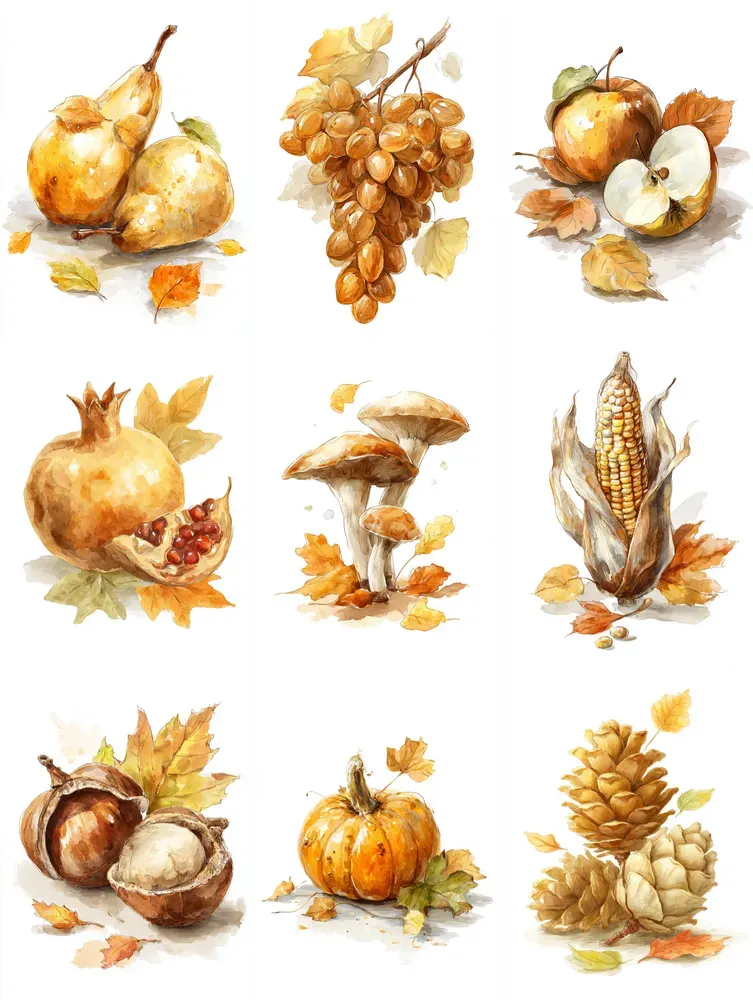 Cozy Autumn Harvest Clipart