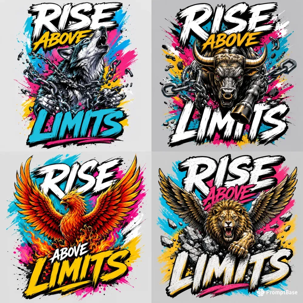 Rise Above Limits Typographies