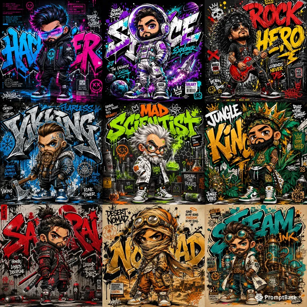 Urban Rebel Chibi Graffiti Legends