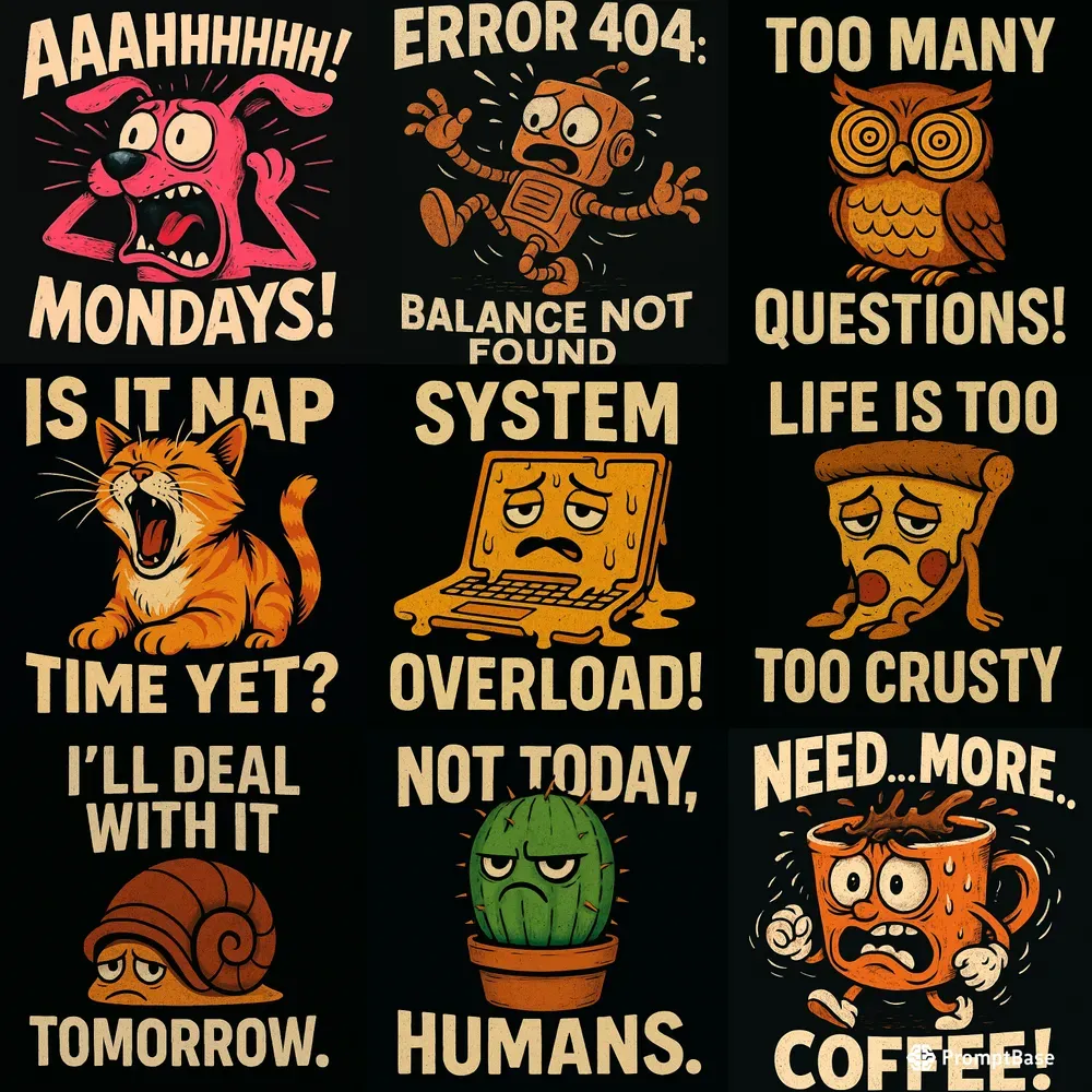 Distressed Comic Characters