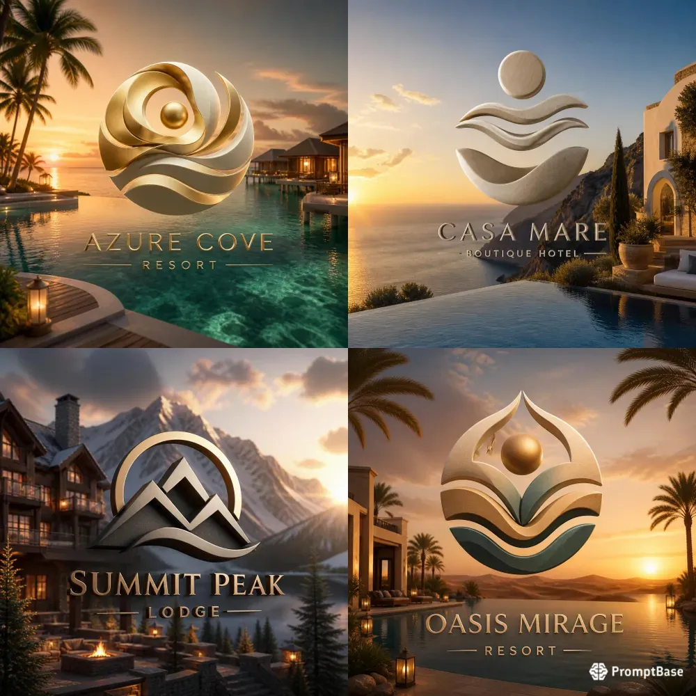 Luxury 3D Hotel Logo Generator