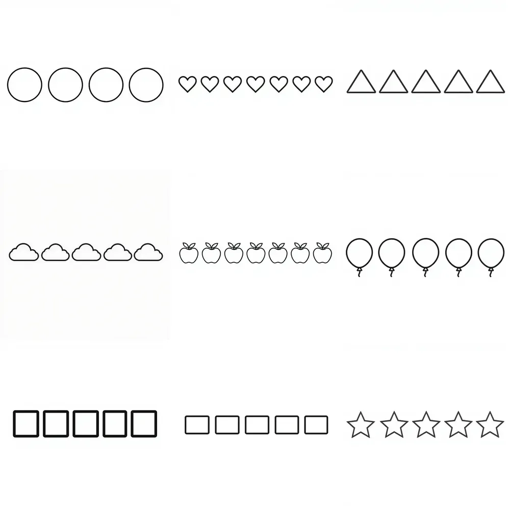 Kids Pattern Shapes Worksheet Outlines