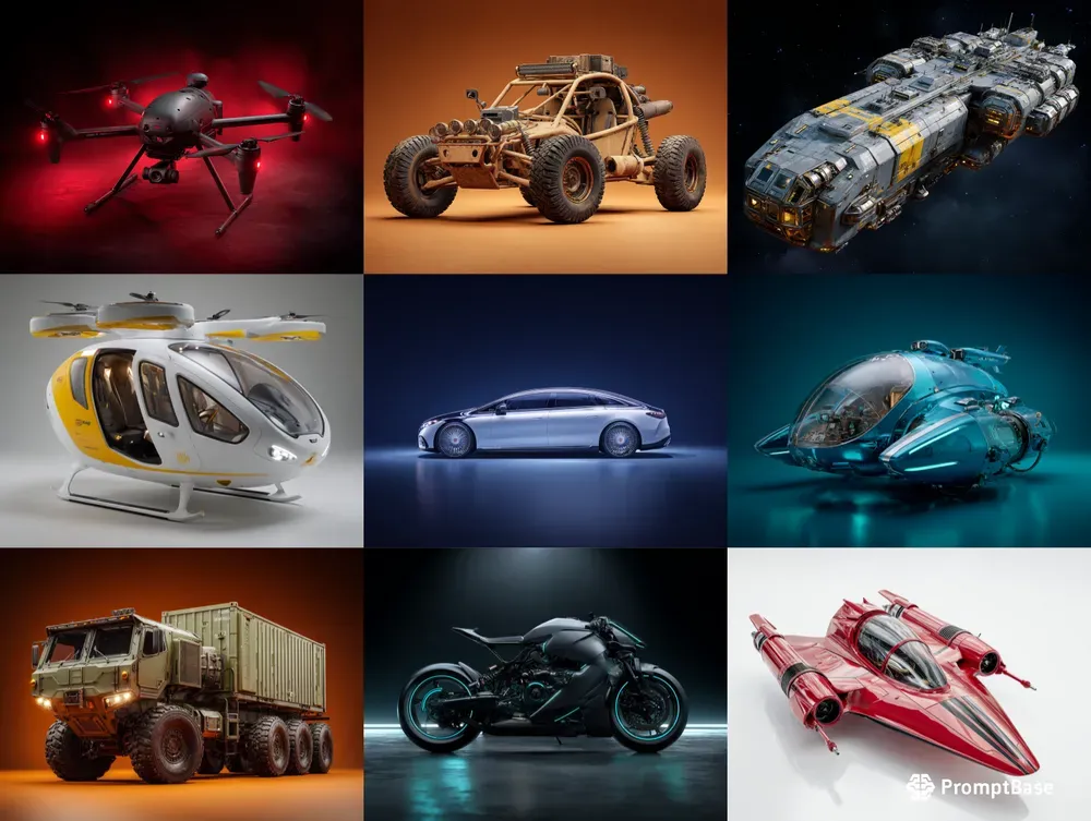 Scifi Vehicle Product Shot Generator