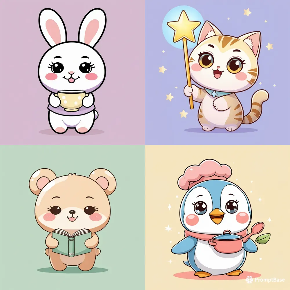 Pastel Kawaii Mascot Kits
