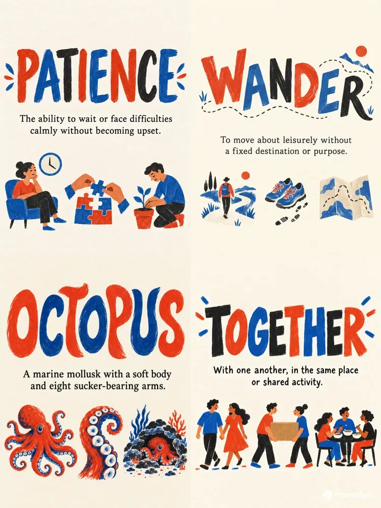 Illustrated Word Dictionary Posters