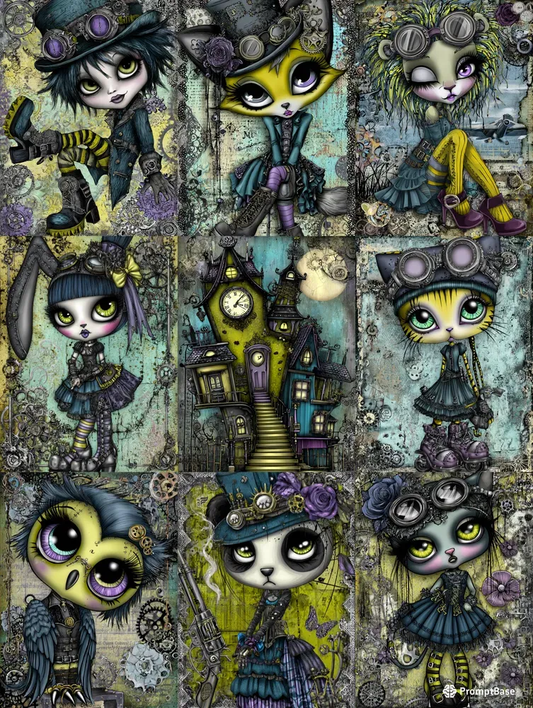 Steampunk Clockwork Junk Journals