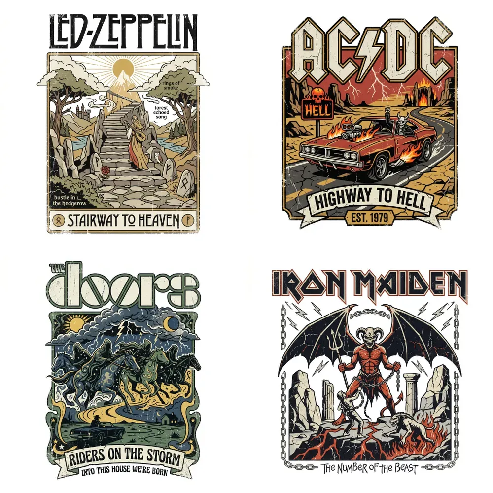 Vintage Retro Band Tshirt Designs
