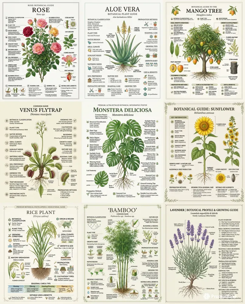 Botanical Plant Infographic Generator
