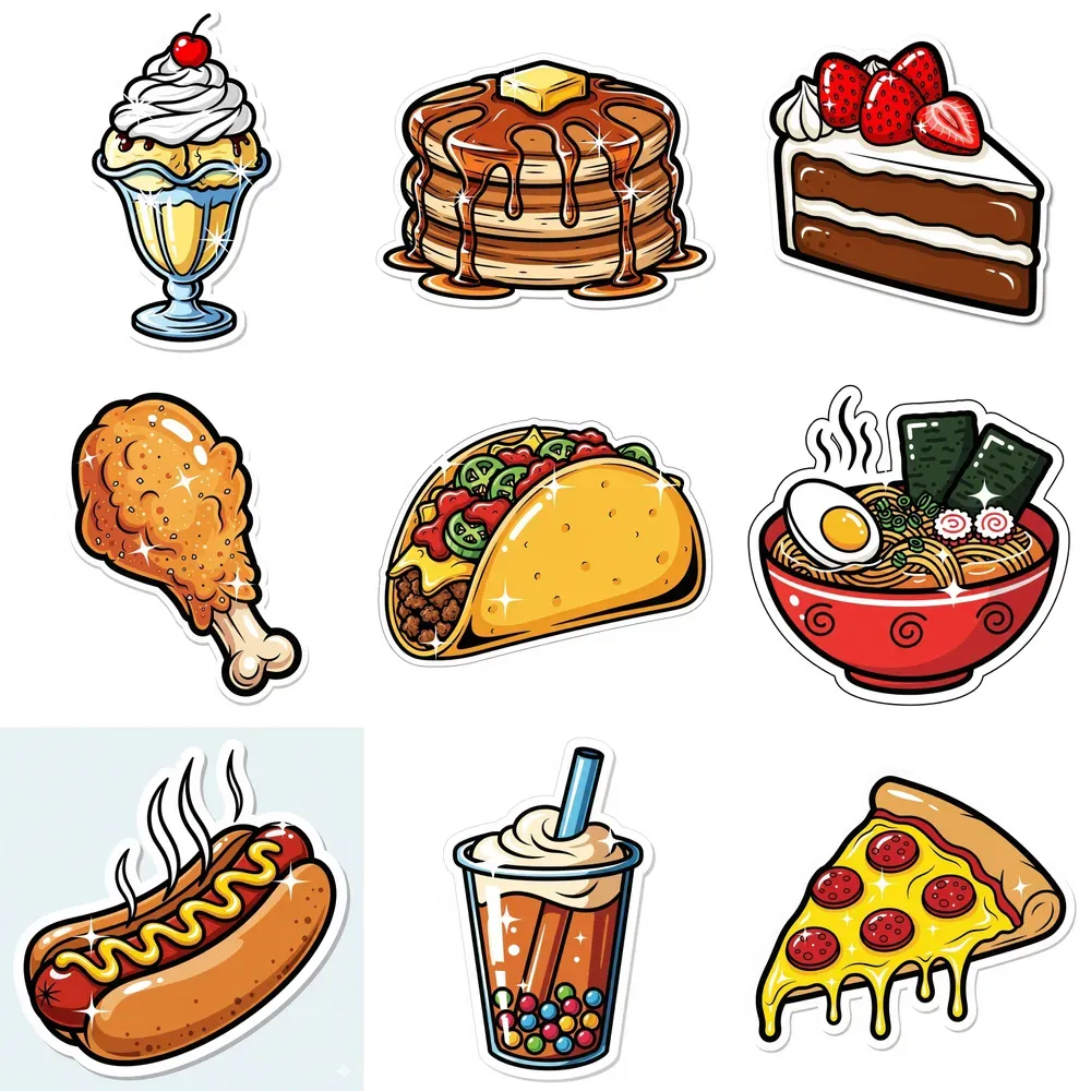 Cartoon Food Stickers
