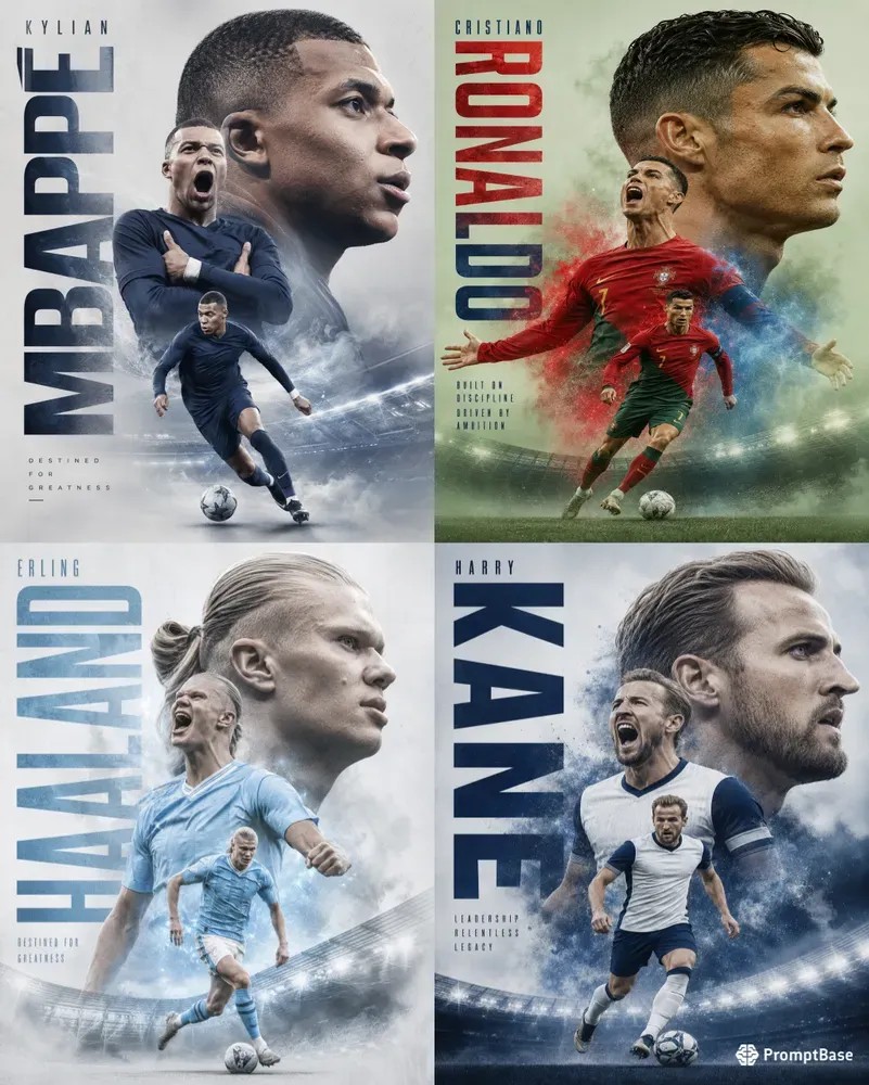 Triple Exposure Football Legend Posters
