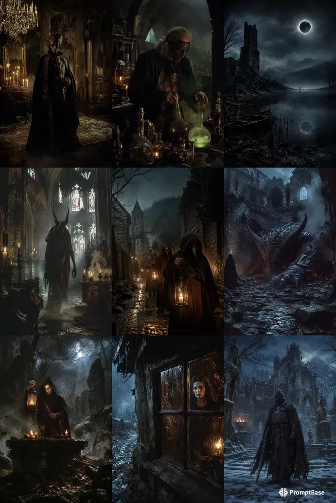 1980s Dark Fantasy Film Stills Scenes